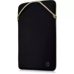 Housse de protection - sleeve réversible ordinateur portable HP 15,6 Doré, en néoprène durable, protège le PC contre les chocs…