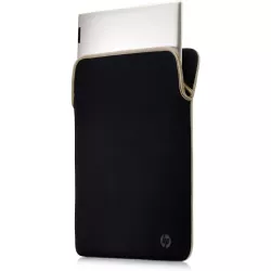 Housse de protection - sleeve réversible ordinateur portable HP 15,6 Doré, en néoprène durable, protège le PC contre les chocs…