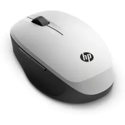 HP Dual Mode Silver Mouse 300, connection à deux ordinateurs via Bluetooth ou sans fil 2,4 GHz, autonomie jusqu'à 15 mois en…
