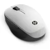 HP Dual Mode Silver Mouse 300, connection à deux ordinateurs via Bluetooth ou sans fil 2,4 GHz, autonomie jusqu'à 15 mois en…