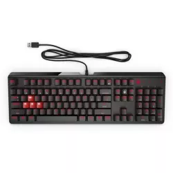Clavier de jeu encodeur OMEN LED Noir/Rouge, commutateurs mécaniques CHERRY MX Rouge, revêtement natté LED dédiée a chaque…