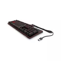 Clavier de jeu encodeur OMEN LED Noir/Rouge, commutateurs mécaniques CHERRY MX Rouge, revêtement natté LED dédiée a chaque…
