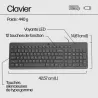 Clavier et souris filaires HP 150 Noir, AZERTY, précis et ergonomiques, clavier silencieux, touches ultraplates