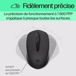 Clavier et souris filaires HP 150 Noir, AZERTY, précis et ergonomiques, clavier silencieux, touches ultraplates
