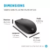 HP-C HP 235 Noir - Souris sans fil ultra-plat, 1 x pile AA, connexion sans fil 2,4 GHz- 4E407AA/4E407UT - STB