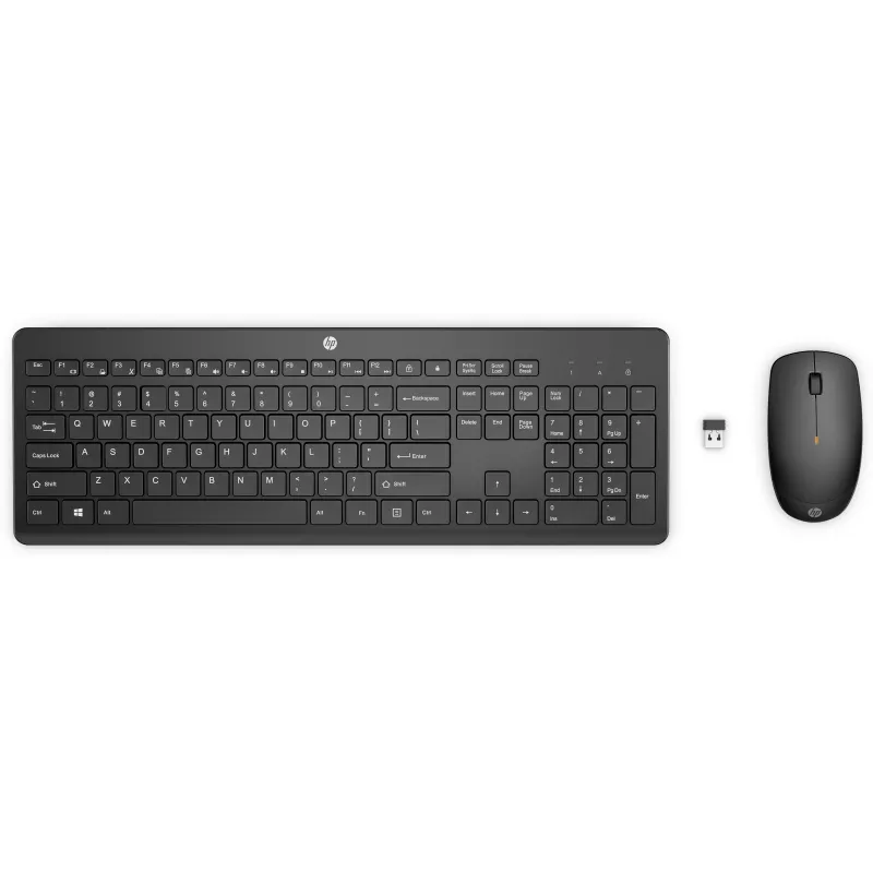 HP-C 235 Noir - Ensemble Clavier + Souris sans fil - Jusqu'à 16 mois d'alimentation (Clavier 2xPiles AAA, Souris 1xPile AA)…
