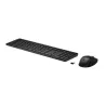 HP-C HP 655 Noir - Ensemble clavier et souris sans fil 2,4 GHz, 2 x AAA (clavier), 2 x AAA (souris) - STB