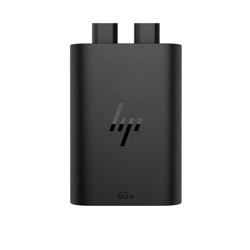 HP-C 65W GaN USB-C - chargeur pour ordinateur portable, 2 ports USB-C, Charge rapide, Puissance universelle - STB