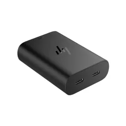 HP-C 65W GaN USB-C - chargeur pour ordinateur portable, 2 ports USB-C, Charge rapide, Puissance universelle - STB