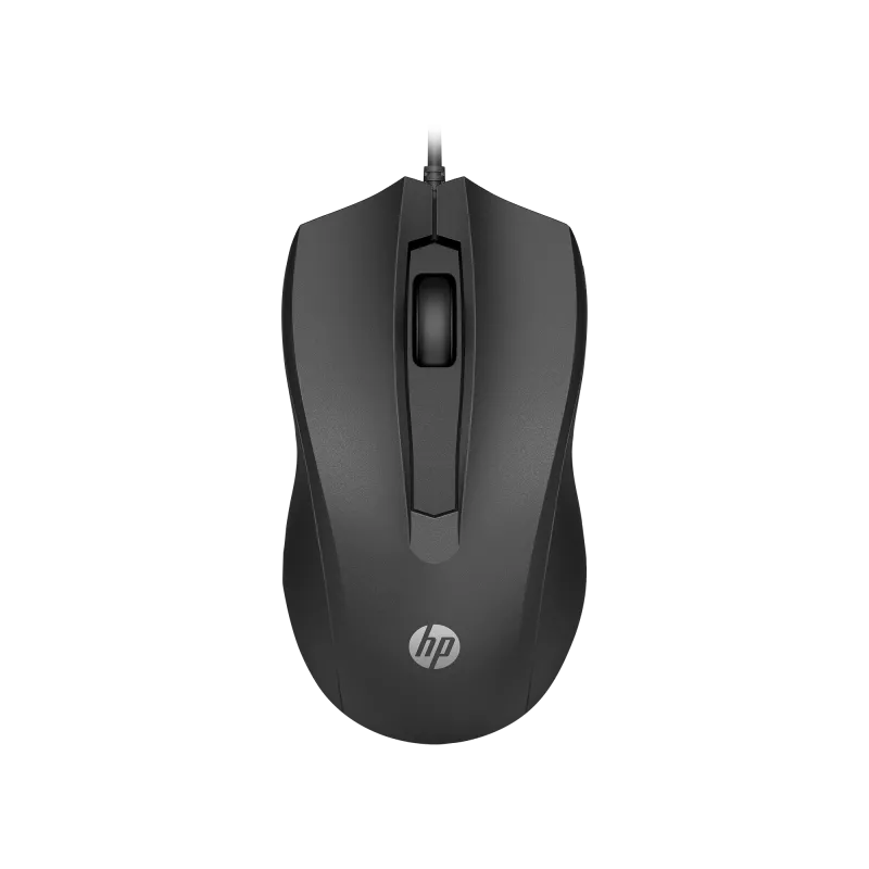 HP-C HP 105 Souris filaire noire - Design ambidextre, 1600 DPI - STB