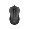 HP-C HP 105 Souris filaire noire - Design ambidextre, 1600 DPI - STB