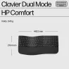 HP-C HP 685 Comfort Noir - Clavier + Souris sans fil Dual-Mode (2,4 GHz, Bluetooth), Design complet et Ergonomic - 1 X AA…