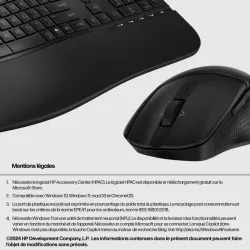 HP-C HP 685 Comfort Noir - Clavier + Souris sans fil Dual-Mode (2,4 GHz, Bluetooth), Design complet et Ergonomic - 1 X AA…