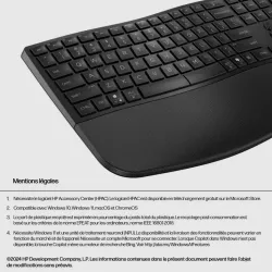 HP-C HP 685 Comfort Noir - Clavier sans fil Dual Mode (2,4 GHz, Bluetooth), Design complet et Ergonomic - 2 piles x AA - STB