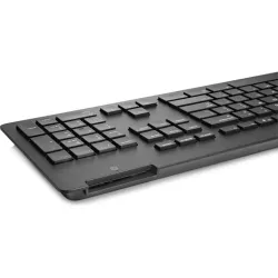 HP-C Clavier HP professionnel ultra-plat avec SmartCard - Noir - Clavier Qwerty