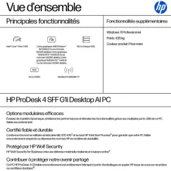 Mini PC HP ProDesk SFF 4 G1i Intel Core U7-265 16Go 512GoSSD intel graphics Tops Win11Pro 9H7K2ET