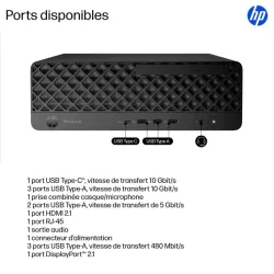 Mini PC HP ProDesk SFF 4 G1i Intel Core U7-265 16Go 512GoSSD intel graphics Tops Win11Pro 9H7K2ET