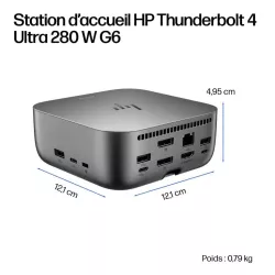Station d'Accueil HP Thunderbolt 4 Ultra 280W G6 Dock EURO AW5M5UT