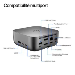 Station d'Accueil HP Thunderbolt 4 Ultra 280W G6 Dock EURO AW5M5UT