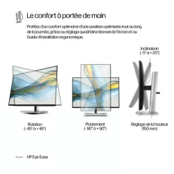 Moniteur HP Series 5 Pro - 524pn 24'' WUXGA IPS 5 ms 350nits HDMI/DPin/DPout/USB-A x3 USB-B x1 Regl…
