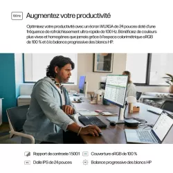 Moniteur HP Series 5 Pro - 524pn 24'' WUXGA IPS 5 ms 350nits HDMI/DPin/DPout/USB-A x3 USB-B x1 Regl…