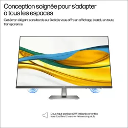 Moniteur HP 527da 27'' FHD IPS 5 ms GtG 300nits 1x HMDI, 1x Alimentation Regl Hauteur,Pivotable,Inclinable 3/3/0 B11W6AT