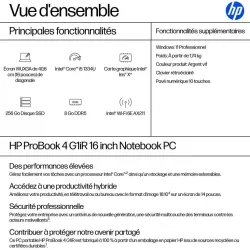 Portable HP ProBook 4 Intel Core i5-1334U 8Go 256GoSSD Intel Graphics 16'' WUXGA Win11Pro B39VNAT