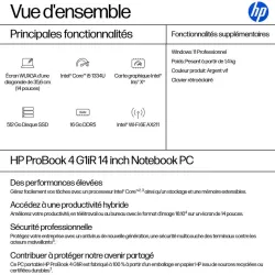 Portable HP ProBook 4 Intel Core i5-1334U 16Go 512GoSSD Intel Graphics 14'' WUXGA Win11Pro B39VWAT