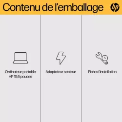Portable HP 15-fc0150nf AMD Ryzen5 7520U 16Go 1ToSSD AMD Radeon Graphics 15.6'' FHD 250Nits Win11H C27R6EA