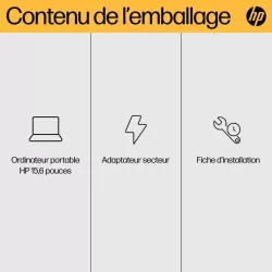 Portable HP 15-fc0151nf AMD Ryzen 5 7520U 16GoDDR5 512GoSSD AMD Radeon Graphics 15.6'' FHD 250nits Win11H C27SYEA