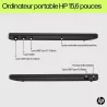 Portable 15-fd0154nf Core i3-1315U 16GB DDR4 512GB PCIe Intel UHD Graphics 15.6 FHD 250 nits Win11H C27R7EA