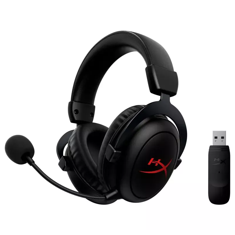 HyperX Cloud Core Noir - Casque sans fil stucture aluminium, son spatial