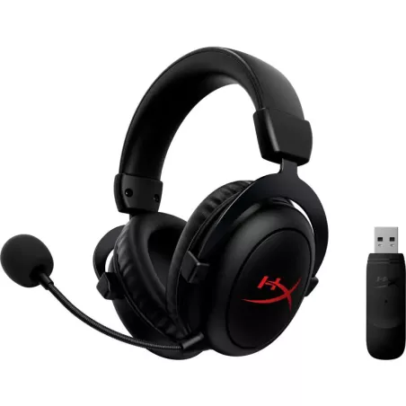HyperX Cloud Core Noir - Casque sans fil stucture aluminium, son spatial