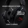 HyperX Cloud Core Noir - Casque sans fil stucture aluminium, son spatial