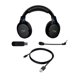 HyperX Cloud Flight Noir-Bleu - Casque de jeu sans fil, Autonomie 30H, Mousse à mémoire de forme