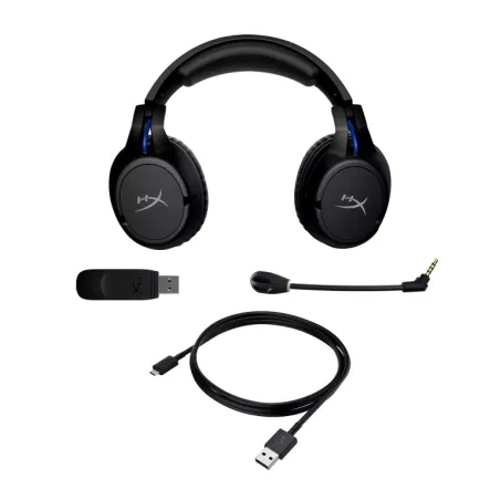 HyperX Cloud Flight Noir-Bleu - Casque de jeu sans fil, Autonomie 30H, Mousse à mémoire de forme