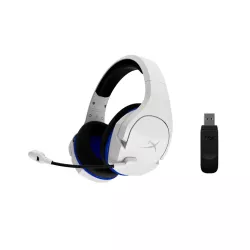 Casque Core HyperX Cloud Stinger Plus Bleu Blanc, Sans Fil, compatible PS5 PS4 et PC, Microphone à suppression de bruit…