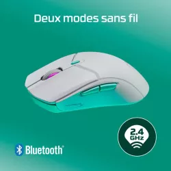 HyperX Pulsefire Haste 2 Core Souris Gaming sans fil - 6 boutons - RGB - multi-plateforme - 2,4 GHz/Bluetooth 5.0/câble USB C…