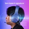 HyperX Cloud Jet Noir - Casque Gamer sans fil - Connexion Bluetooth & 2,4 GHz, Micro pivotant, jusqu'à 20h d'autonomie, Casque…