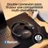 HyperX Cloud Jet Noir - Casque Gamer sans fil - Connexion Bluetooth & 2,4 GHz, Micro pivotant, jusqu'à 20h d'autonomie, Casque…