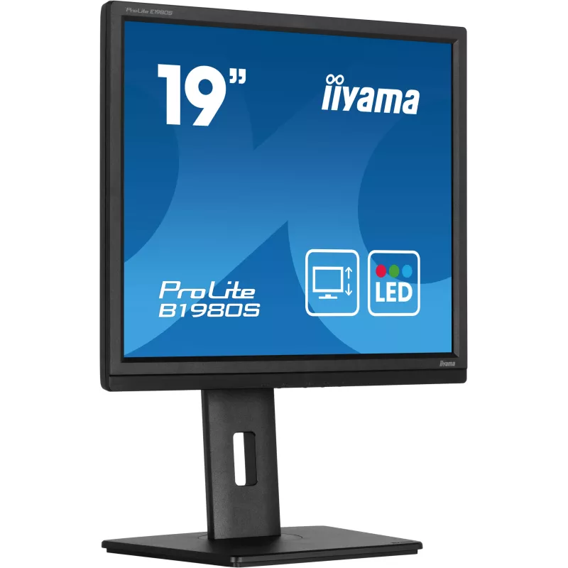 Ecran IIYAMA 19'' LED Noir dalle TN 3ms 5:4 1280x1024 250cd/m² HDMI Displayport haut parleurs 15cm pied régl en haut Pivot…