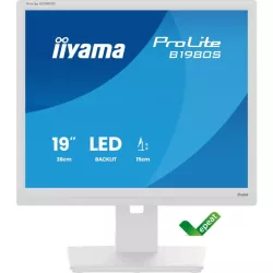 Ecran IIYAMA 19'' LED Blanc dalle TN 3ms 5:4 1280x1024 250cd/m² HDMI Displayport haut parleurs 15cm pied régl en haut Pivot…