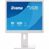 Ecran IIYAMA 19'' LED Blanc dalle TN 3ms 5:4 1280x1024 250cd/m² HDMI Displayport haut parleurs 15cm pied régl en haut Pivot…