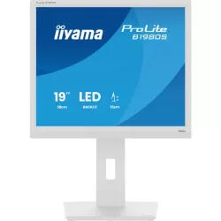 Ecran IIYAMA 19'' LED Blanc dalle TN 3ms 5:4 1280x1024 250cd/m² HDMI Displayport haut parleurs 15cm pied régl en haut Pivot…