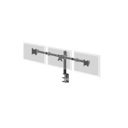 Support de bureau IIYAMA flexible pour trois écrans jusqu'à 27 Pivot 90° VESA DS1003C-B1