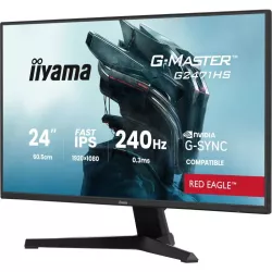 Ecran IIYAMA 23.8'' G-Master Red Eagle Noir 0.3ms Fast IPS 16:9 1920x1080 240Hz 1000:1 350 cd/m² 2xHDMI DisplayPort…