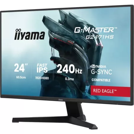 Ecran IIYAMA 23.8'' G-Master Red Eagle Noir 0.3ms Fast IPS 16:9 1920x1080 240Hz 1000:1 350 cd/m² 2xHDMI DisplayPort…
