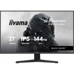 Ecran IIYAMA 27'' 1ms G-Master Black Hawk Noir IPS 1920x1080 16:9 144Hz 350cd/m² 1500:1 HDMI DisplayPort 2xUSB HPs 2x2W Black…