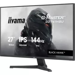 Ecran IIYAMA 27'' 1ms G-Master Black Hawk Noir IPS 1920x1080 16:9 144Hz 350cd/m² 1500:1 HDMI DisplayPort 2xUSB HPs 2x2W Black…
