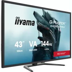 Ecran IIYAMA 43" Noir 0.3ms G-MASTER Red Eagle VA LED 16:9 3840x2160 144Hz 550 cd/m² FreeSync 2xDisplayport 2xHDMI HPs…